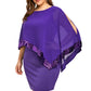 Robe à épaules dénudées à patchwork de sequins irrégulier pour femme