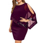 Robe à épaules dénudées à patchwork de sequins irrégulier pour femme