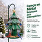 Distributeur à graines pour oiseaux en forme d'arbre festif