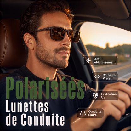 Lunettes de soleil polarisées vintage élégantes unisexes