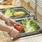 Panier égouttoir télescopique en acier inoxydable