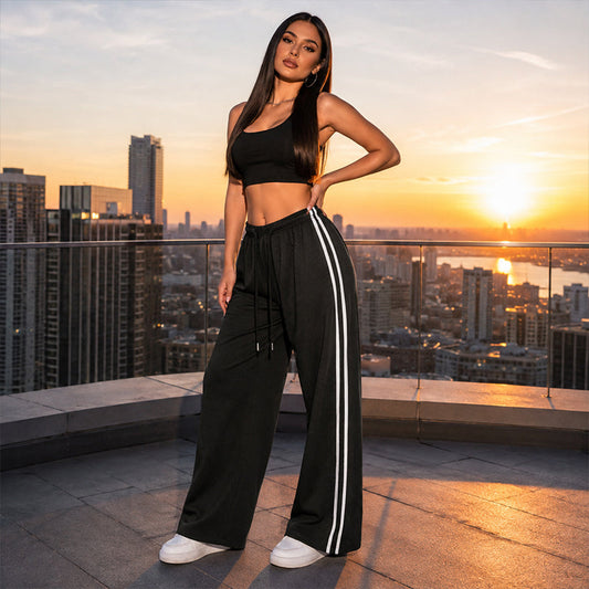 Pantalons de survêtement femme à jambes larges