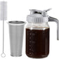 ☕ -50% ! 🥤 Carafe Cold Brew avec Couvercle et Filtre en Acier Inoxydable – Verre + PP – 32/64 oz & 7 Couleurs pour Café Maison de Qualité ✨