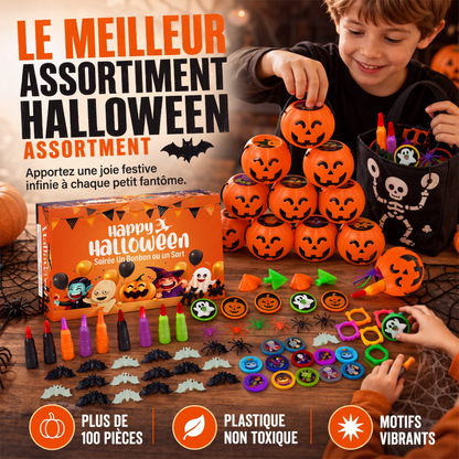 Ensemble de jouets assortis pour fête d'Halloween, idéal comme cadeaux d'invités