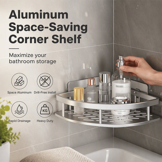 📢📢50% DE RÉDUCTION !! ⏰Étagère d'angle de douche sans perçage