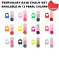 📢📢50% DE RÉDUCTION !! ⏰Kit de Craies Colorantes Temporaires pour Filles