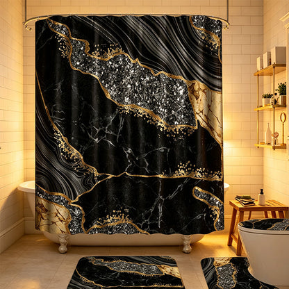 💎 -50 % SUR LE RIDEAU DE DOUCHE ! 💎 Élégant rideau de douche effet marbre, déperlant et tendance pour votre salle de bains 🚿