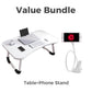 🔥 PROMO LIMITÉE 50% DE RÉDUCTION ! ⚡Table de Lit Pliable pour Ordinateur Portable avec Porte-Gobelet
