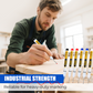 ✒️🛠️ Marqueur industriel pointe extra-longue 20 mm – Encre huile indélébile, sans bouchon, écrit sur bois, métal, plastique et carton, l’outil de marquage des ateliers exigeants 💪✨