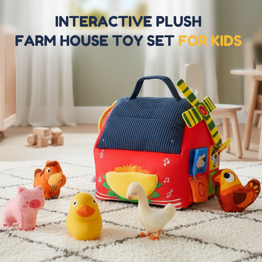 🧸 PROMO FLASH : 50% DE RÉDUCTION ! Maison de Ferme Interactive en Peluche – 6 Zones d'Exploration & Marionnettes Animaux for Apprendre en Jouant 🚜✨