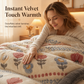 📢📢50 % DE RÉDUCTION !! ⏰ Couette d'Hiver Polaire Double Face – Velours Flocon de Neige & Polaire d'Agneau Dense, Impression Numérique Active pour un Cocon Douillet et des Nuits Confortables Tout l'Hiver 🛏️💤✨