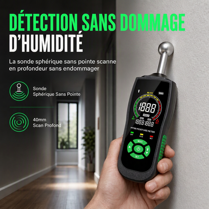 📢📢50% DE RÉDUCTION !! ⏰ MT68 Humidimètre à capteur sphérique sans broche pour les tests d'humidité et de fuites sur enduits muraux, mastics, maçonneries et carrelages