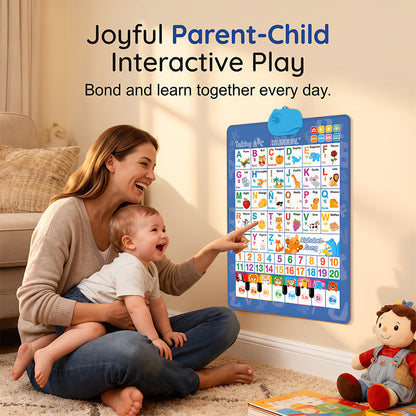 📚 Économisez 50 % ! 🔤 Tableau mural parlant de l’alphabet – bilingue, audio et mini-piano ✨