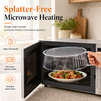 🍽️ 50% DE RÉDUCTION!  Cloche micro-ondes empilable – Anti-éclaboussures & conservation ✨