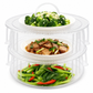 🍽️ 50% DE RÉDUCTION!  Cloche micro-ondes empilable – Anti-éclaboussures & conservation ✨