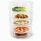 🍽️ 50% DE RÉDUCTION!  Cloche micro-ondes empilable – Anti-éclaboussures & conservation ✨