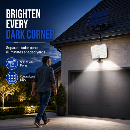 ☀️ Lampe Solaire Murale Extérieure à Détecteur de Mouvement & Télécommande – Étanche, 3 Modes, Conception Séparée, pour Cour & Garage