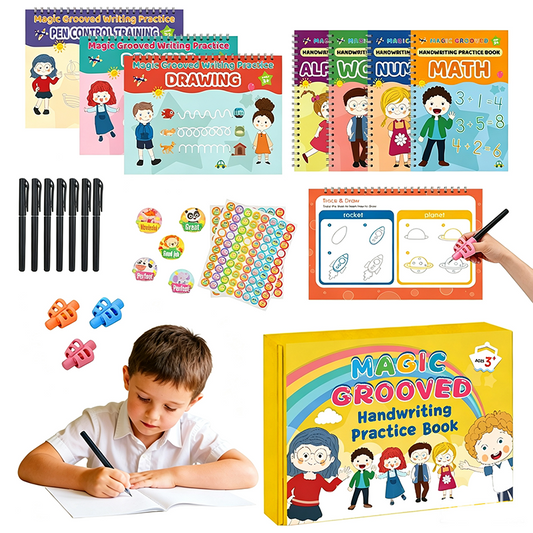 Coffret de Cahiers d'Écriture à Sillons Magiques pour Enfants