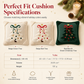 🎄 Housse de coussin décorative brodée en forme de sapin de Noël avec nœud, 45 x 45 cm, pour canapé et salon 🧸