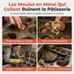 🍰🔥 Moule rond en silicone de 10 cm pour friteuse à air – 3 ou 4 cavités, démoulage facile et cuisson polyvalente