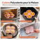 🍰🔥 Moule rond en silicone de 10 cm pour friteuse à air – 3 ou 4 cavités, démoulage facile et cuisson polyvalente