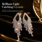 📢📢50 % DE RÉDUCTION !! ⏰ Boucles d'Oreilles Zircon à Pampilles – Tiges S925 Argent Sterling, Cristaux Capteurs de Lumière & Design Flatteur for un Éclat Élégant au Quotidien ✨💫