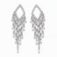📢📢50 % DE RÉDUCTION !! ⏰ Boucles d'Oreilles Zircon à Pampilles – Tiges S925 Argent Sterling, Cristaux Capteurs de Lumière & Design Flatteur for un Éclat Élégant au Quotidien ✨💫