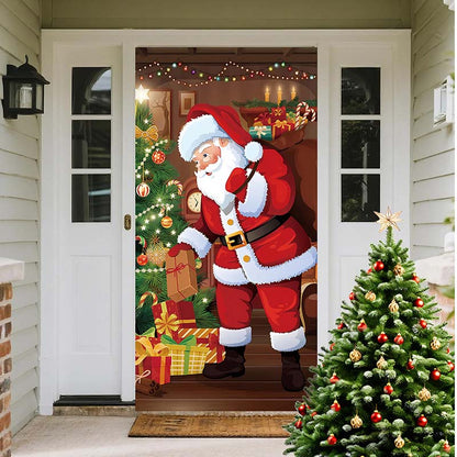 📢📢50 % DE RÉDUCTION !! ⏰Couvre-porte de Noël pour une décoration de fête instantanée
