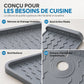 📢📢50 % DE RÉDUCTION !! ⏰ Tapis de protection anti-éclaboussures pour robinet en silicone alimentaire – Découpable et épaissi, tapis d'écoulement incliné | Plus d'éclaboussures ni de plans de travail mouillés