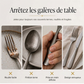 🛒 Offre limitée : –50 % ! 🍽️ Set de couverts 4 pièces – Fini les couverts ternes et qui se plient – Acier inoxydable 410, finition miroir, design équilibré – Idéal pour repas de fête et cadeaux 🥂