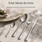 🛒 Offre limitée : –50 % ! 🍽️ Set de couverts 4 pièces – Fini les couverts ternes et qui se plient – Acier inoxydable 410, finition miroir, design équilibré – Idéal pour repas de fête et cadeaux 🥂