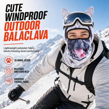 📢📢50 % DE RÉDUCTION !! ⏰ Animal Print Windproof Balaclava Face Mask – Warm, Wind-Resistant, Stylish Outdoor Protection