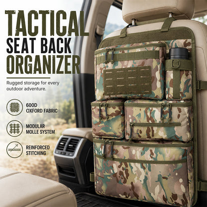 📢📢50% DE RÉDUCTION !! ⏰ Organiseur Tactique de Dossier de Siège Auto – Tissu Oxford 600D Hydrofuge, Système Modulaire & Multi-Poches for un Rangement Robuste et Personnalisable en Toute Circonstance 🎒🛠️✨