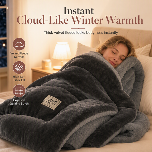 Couette d'hiver épaisse et douillette en velours de lait, couleur unie, en polaire douce, insert de couette