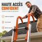 Crochets de toit stabilisateurs pour échelle en alliage d'aluminium avec tige stabilisatrice pour échelles droites