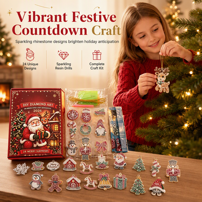 📢📢50% DE RÉDUCTION !! ⏰ Kit de bricolage pour décoration de Noël « Compte à rebours de 24 jours » 🎄🎅📅