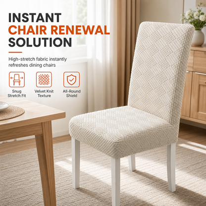 📢📢50% DE RÉDUCTION !! ⏰ Housse extensible universelle en tricot pour chaise de salle à manger🪑🛡️