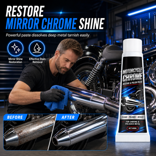 📢📢50% DE RÉDUCTION !! ⏰ Pâte à polir chromée pour motos et produit de restauration des métaux🏍️