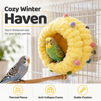 🐦PROMO FLASH : 50% DE RÉDUCTION ! Lit Suspendu Doux et Confortable pour Oiseaux – Polaire Corail Moelleuse, Design Adapté aux Cages for un Repos Paisible de Vos Petits Compagnons à Plumes ✨