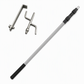 Stainless Steel Telescopic Reach Pole with Hook Multi Purpose Extendable Clothes Hanging Rod and Truck Cargo Retrieval Tool