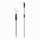 Stainless Steel Telescopic Reach Pole with Hook Multi Purpose Extendable Clothes Hanging Rod and Truck Cargo Retrieval Tool