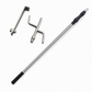 Stainless Steel Telescopic Reach Pole with Hook Multi Purpose Extendable Clothes Hanging Rod and Truck Cargo Retrieval Tool