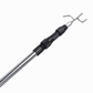 Stainless Steel Telescopic Reach Pole with Hook Multi Purpose Extendable Clothes Hanging Rod and Truck Cargo Retrieval Tool