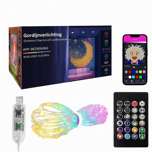 Des lumières classiques à un spectacle lumineux époustouflant ! Dessinez des motifs, ajoutez du texte ou des photos, et laissez les couleurs danser au rythme de la musique – étanche et alimenté par USB !