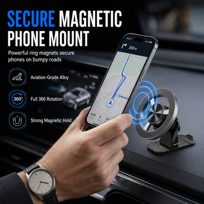 📢📢50 % DE RÉDUCTION !! ⏰ Support magnétique puissant pour téléphone de voiture – Support adhésif pour tableau de bord et système de navigation