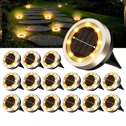 📢📢50 % DE RÉDUCTION !! ⏰ Lampes solaires d'extérieur à poser au sol pour le jardin (lot de 4)