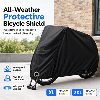 🚴 PROMO -50% 🛡️ Housse de Protection Vélo Imperméable & Anti-UV 190T — Coupe-Vent avec Œillet Antivol 🌧️