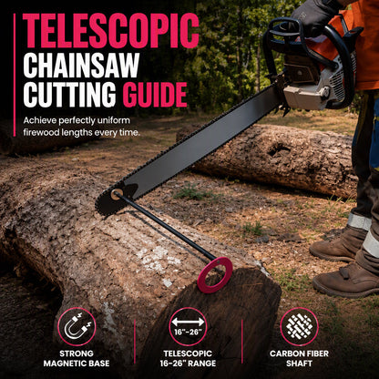 🔧 PROMO FLASH : 50% DE RÉDUCTION ! Guide de Coupe Télescopique Magnétique pour Tronçonneuse – Aimant Industriel, Tige Carbone & Repère Fluorescent for des Bûches Identiques en Quelques Secondes ✨