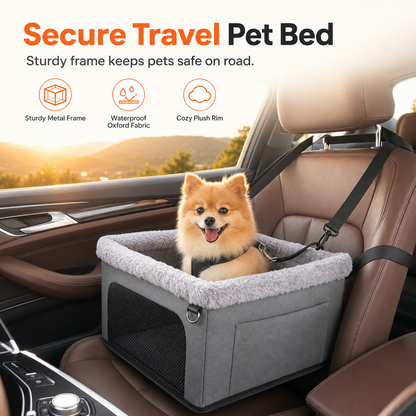 🐶🚗 Lit de voyage sécurisé pour animaux – 50 % de réduction ! Structure métallique robuste, tissu Oxford imperméable, laisse de sécurité – protège votre chien et vos sièges. 🛡️