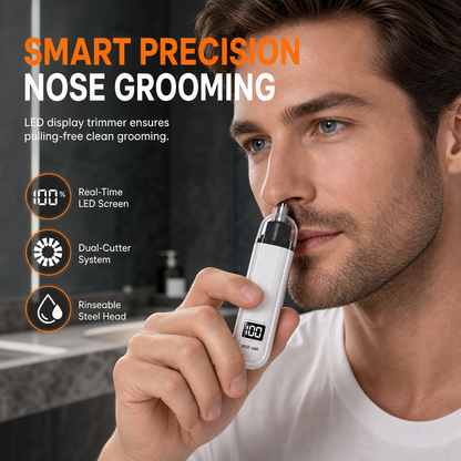 💥Tondeuse rechargeable pour poils de nez avec tête de coupe lavable – Tondeuse électrique de toilettage pour femmes et hommes